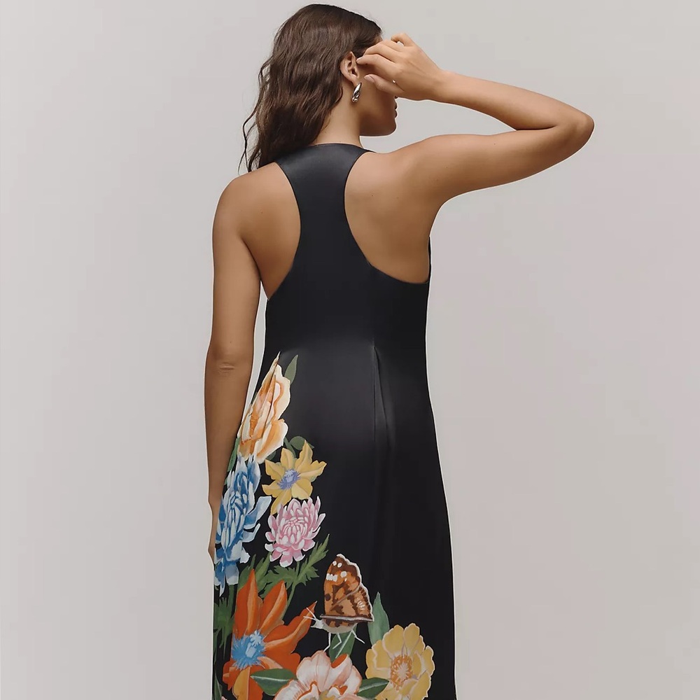 Anthropologie Sleeveless Linen Blend Maxi Dress - Picture 5 of 6
